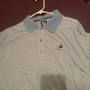 FootJoy polo 👕 for sale. XL.  Baby blue and white striped